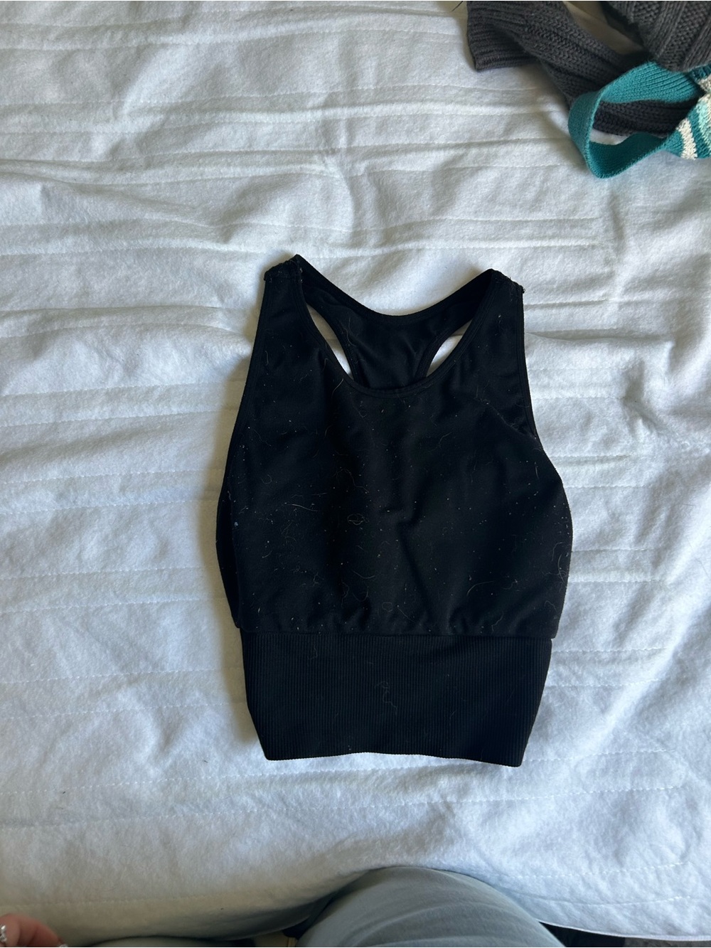 PINK Victoria's Secret Black Racerback Sports Bralette